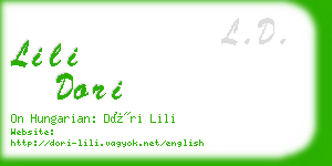 lili dori business card